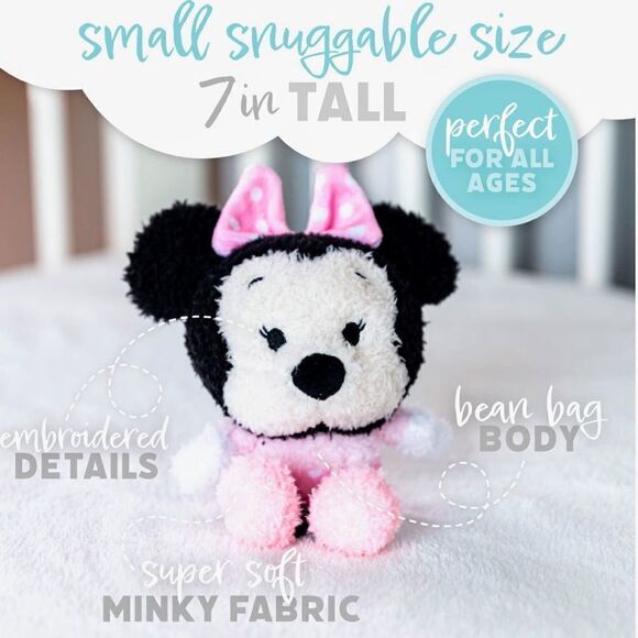 Minnie mouse disney cuteeze ultra soft crinkle stuffed plush NWT kids preferred - Picture 4 of 9